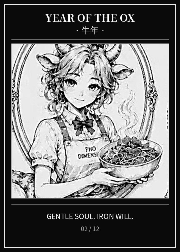 牛角少女生肖穿梭卡